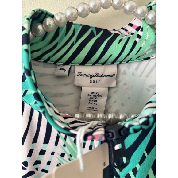 NWT Tommy Bahama Golf Womens Size XL Dress Tropical Leaf Print Long Sleeve - Picture 4 of 5